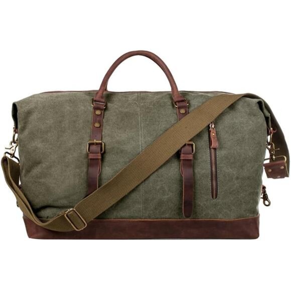 Duffle Bag for Travel Canvas Duffel Bag Carry on Weekender Bag for Men - Picture 1 of 7